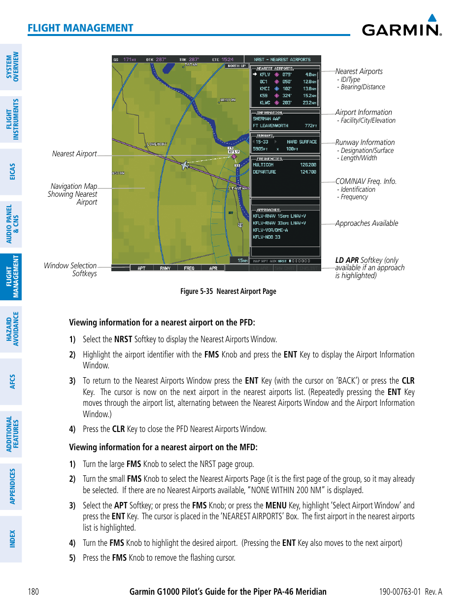 Flight management | Garmin G1000 Piper PA-46 Meridian User Manual | Page 194 / 572