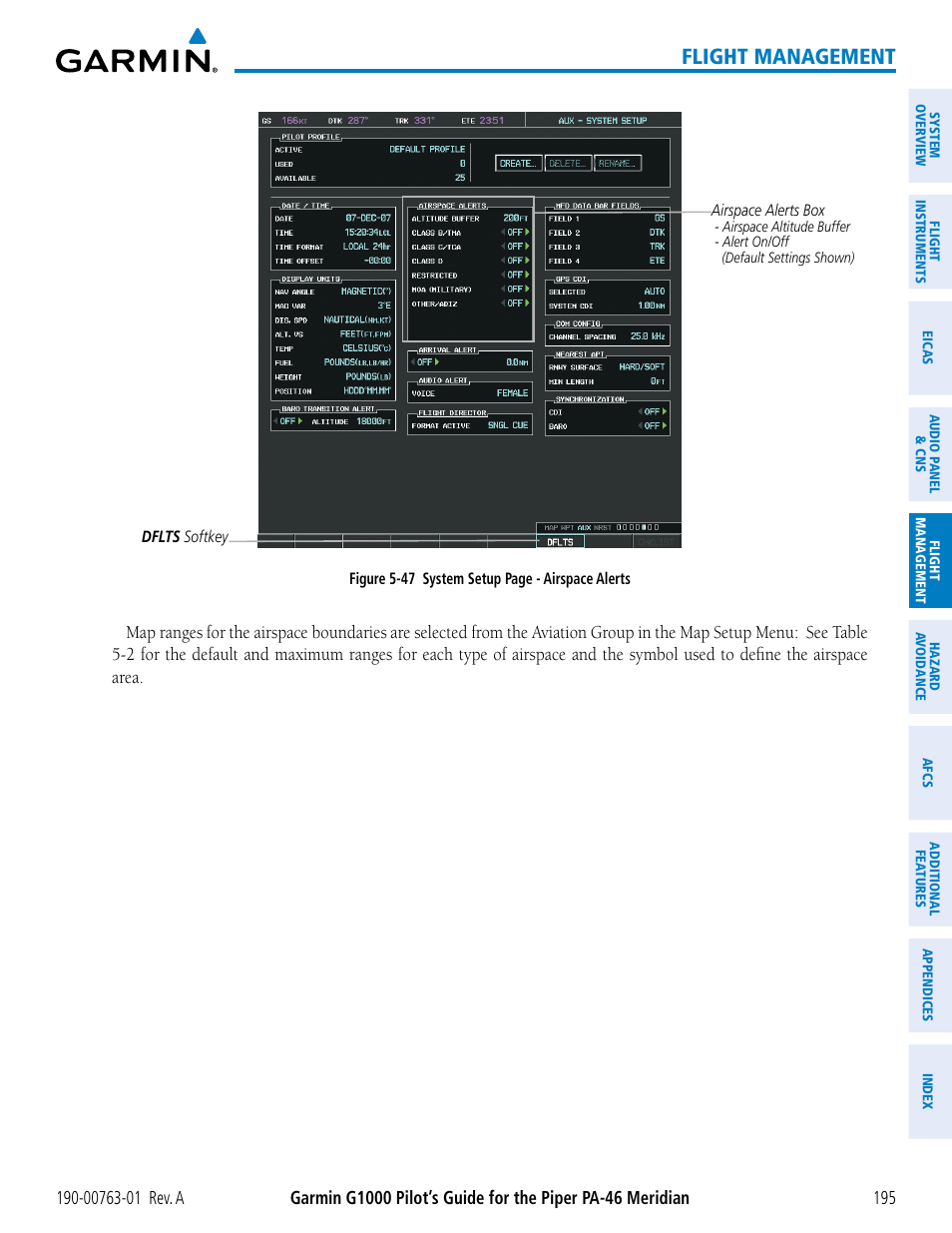 Flight management | Garmin G1000 Piper PA-46 Meridian User Manual | Page 209 / 572