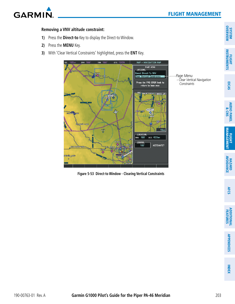 Flight management | Garmin G1000 Piper PA-46 Meridian User Manual | Page 217 / 572