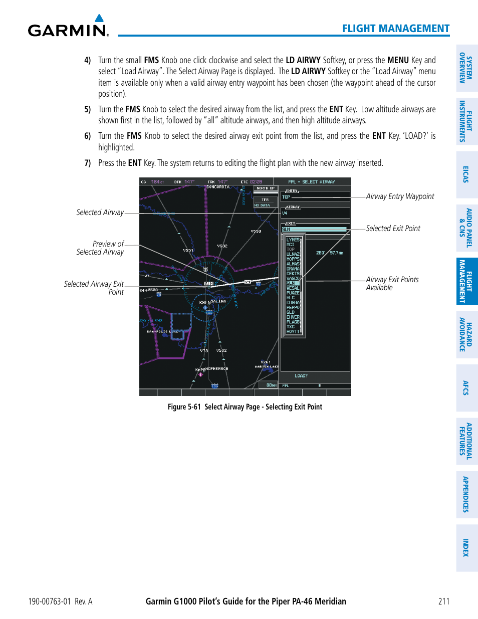 Flight management | Garmin G1000 Piper PA-46 Meridian User Manual | Page 225 / 572