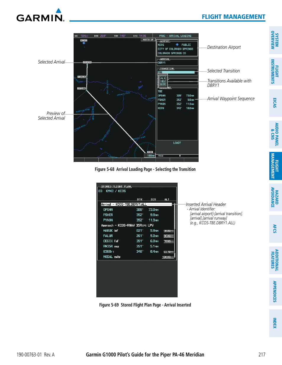 Flight management | Garmin G1000 Piper PA-46 Meridian User Manual | Page 231 / 572