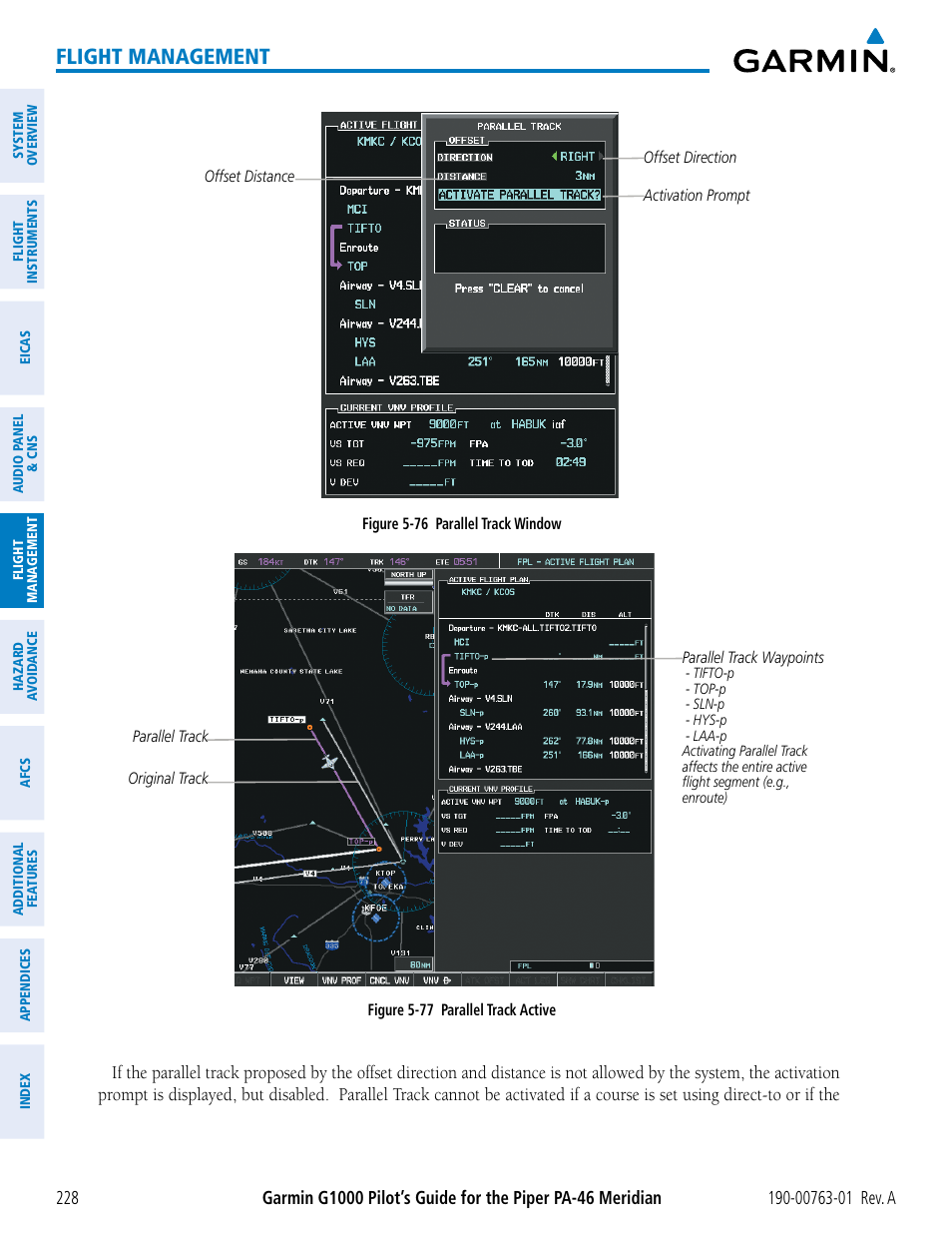 Flight management | Garmin G1000 Piper PA-46 Meridian User Manual | Page 242 / 572