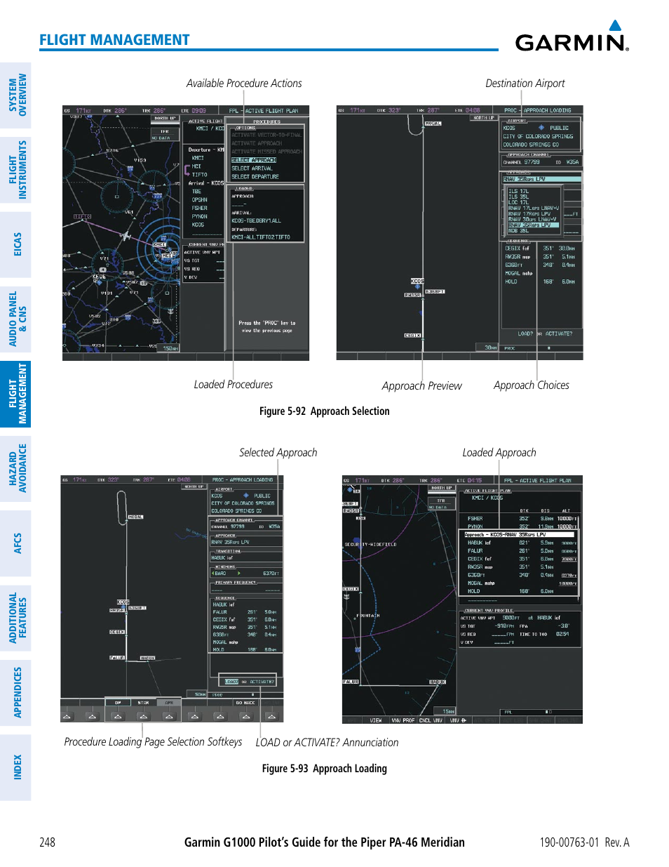 Flight management | Garmin G1000 Piper PA-46 Meridian User Manual | Page 262 / 572