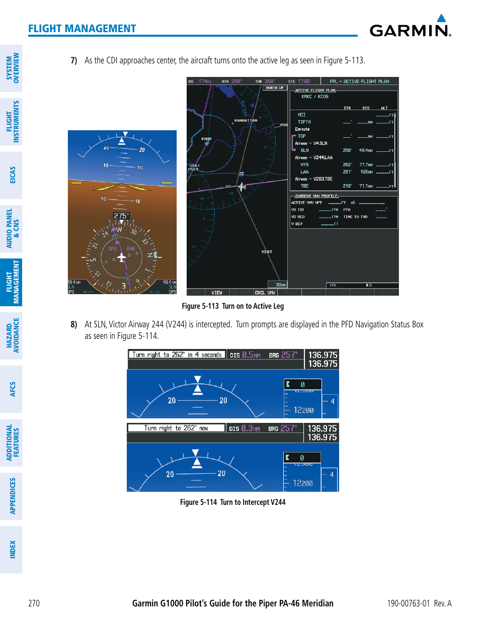 Flight management | Garmin G1000 Piper PA-46 Meridian User Manual | Page 284 / 572