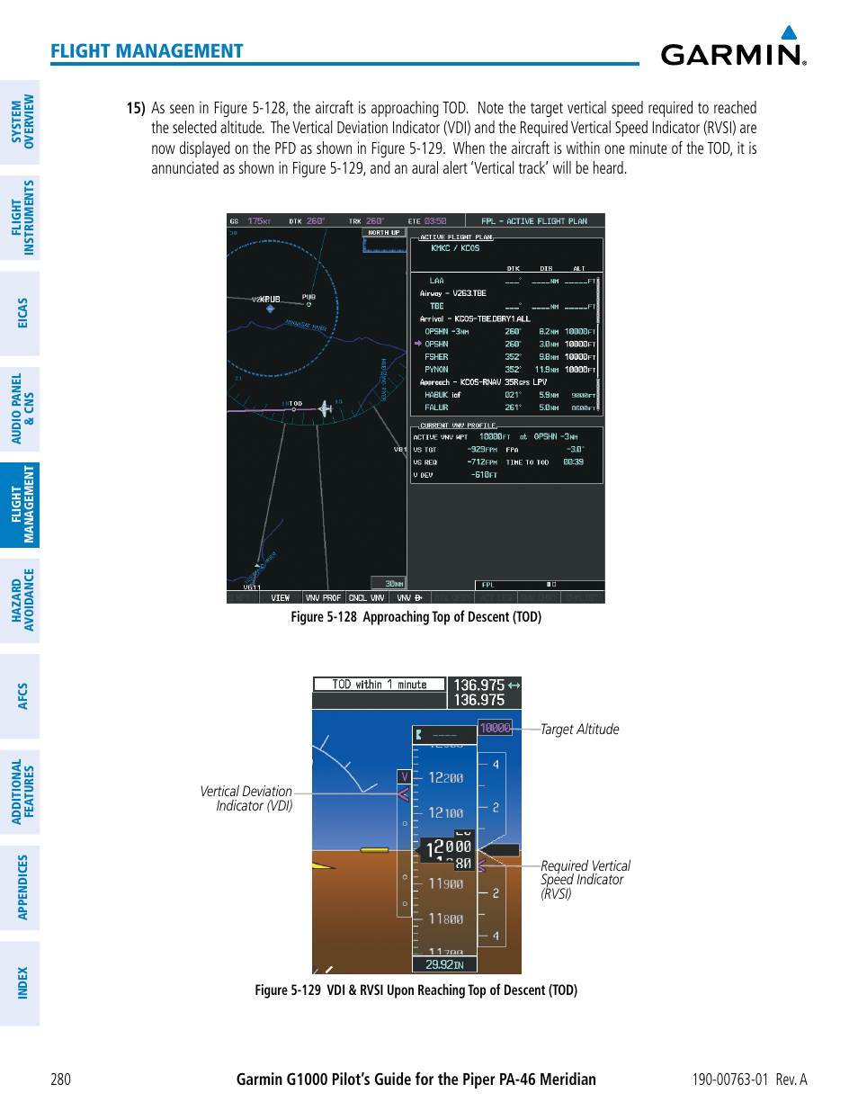 Flight management | Garmin G1000 Piper PA-46 Meridian User Manual | Page 294 / 572