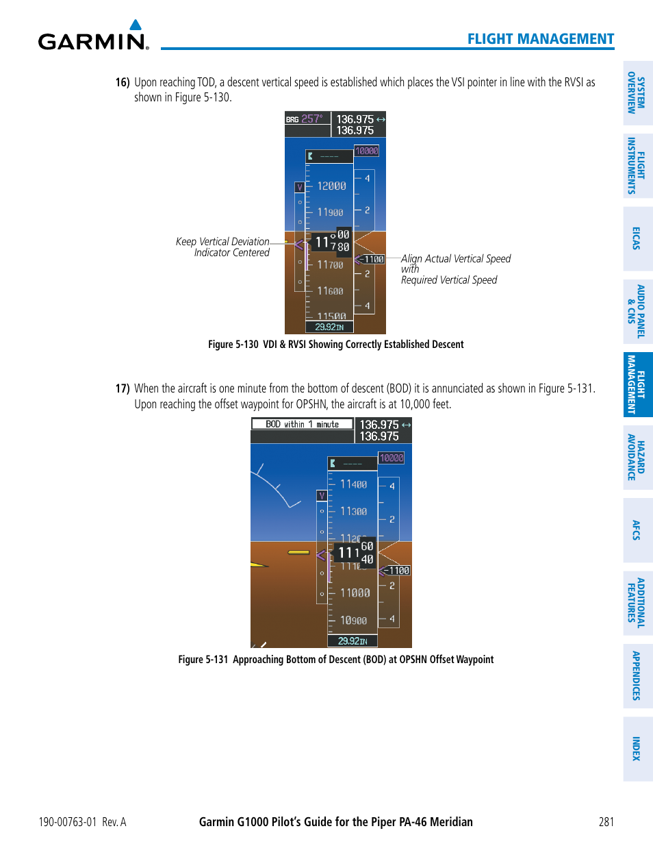 Flight management | Garmin G1000 Piper PA-46 Meridian User Manual | Page 295 / 572