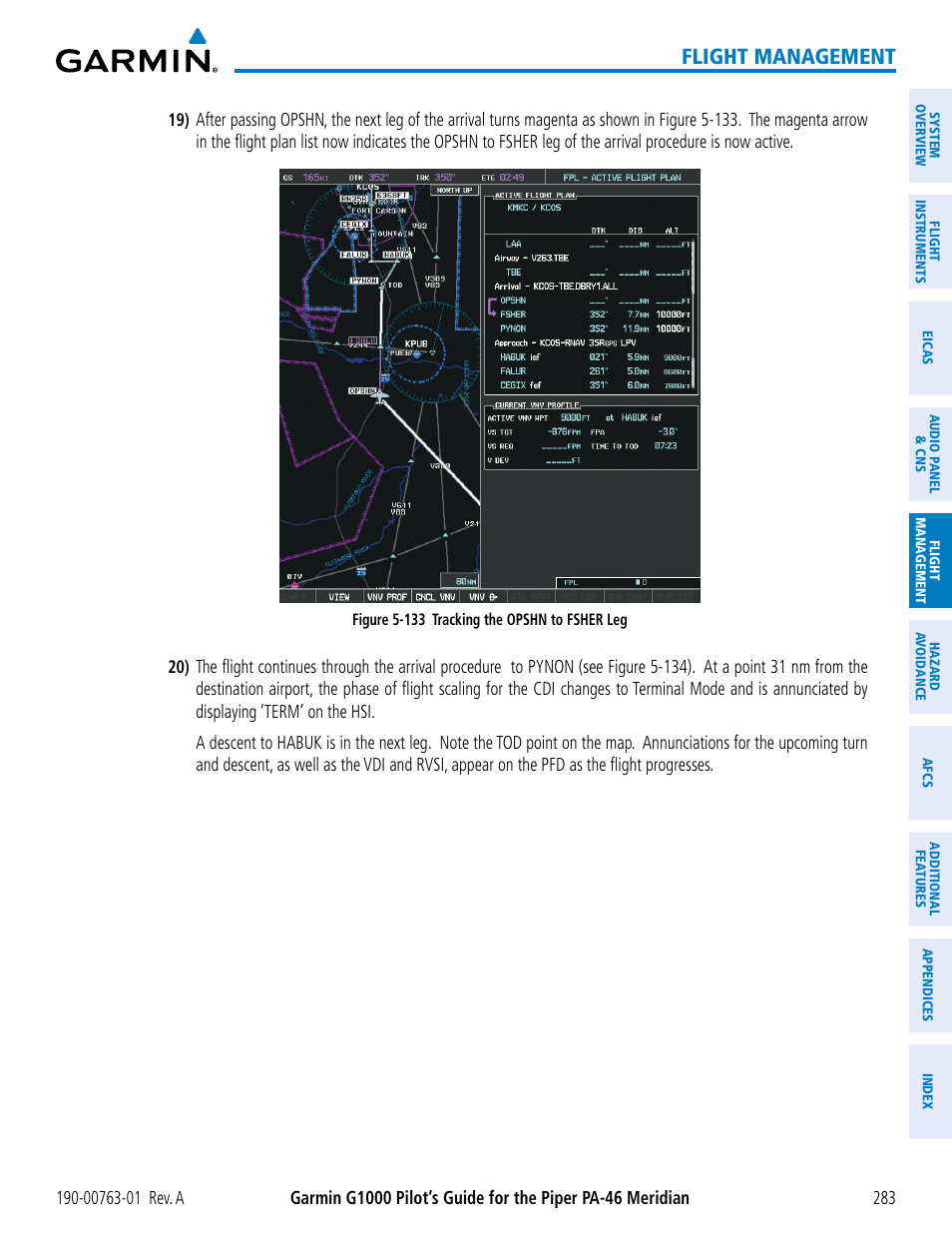 Flight management | Garmin G1000 Piper PA-46 Meridian User Manual | Page 297 / 572