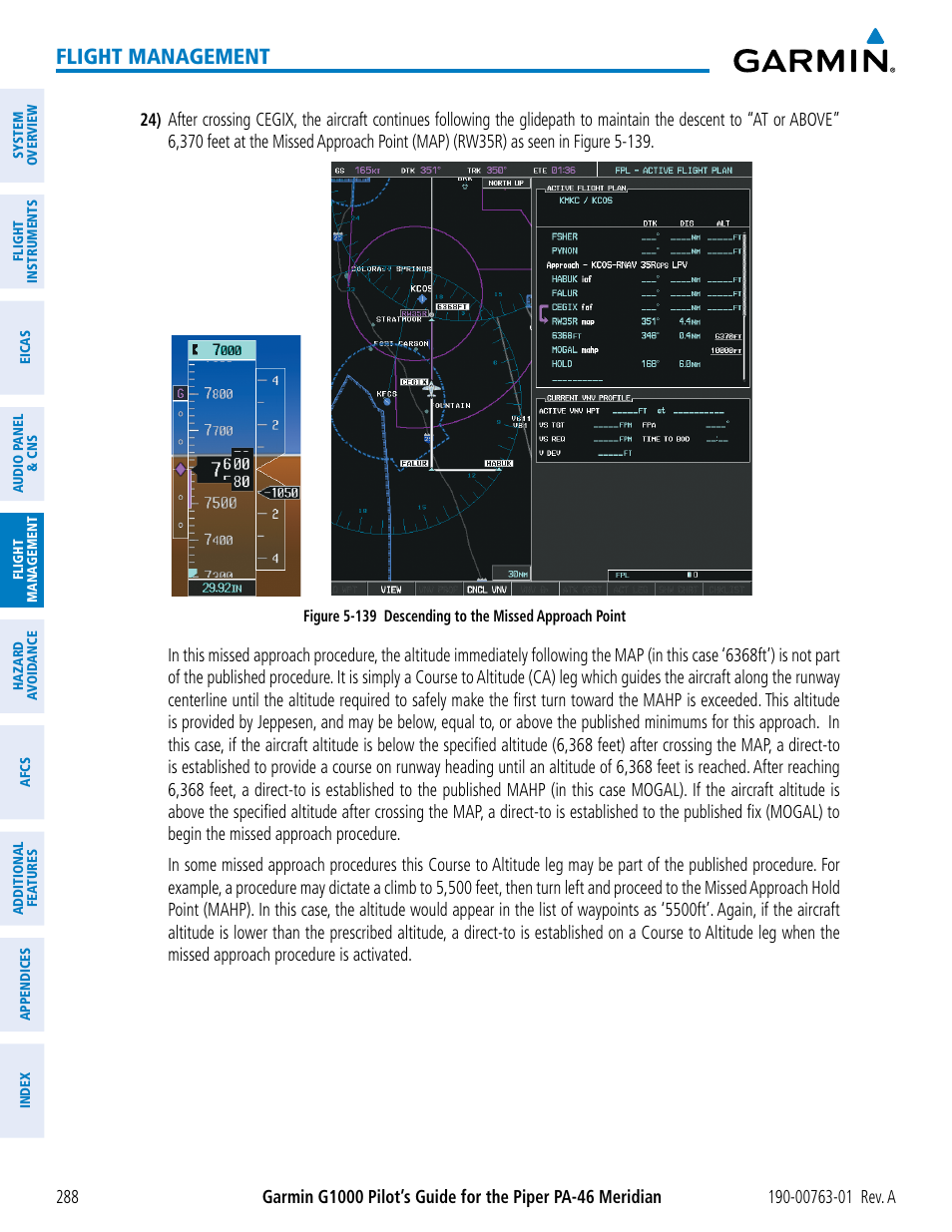 Flight management | Garmin G1000 Piper PA-46 Meridian User Manual | Page 302 / 572