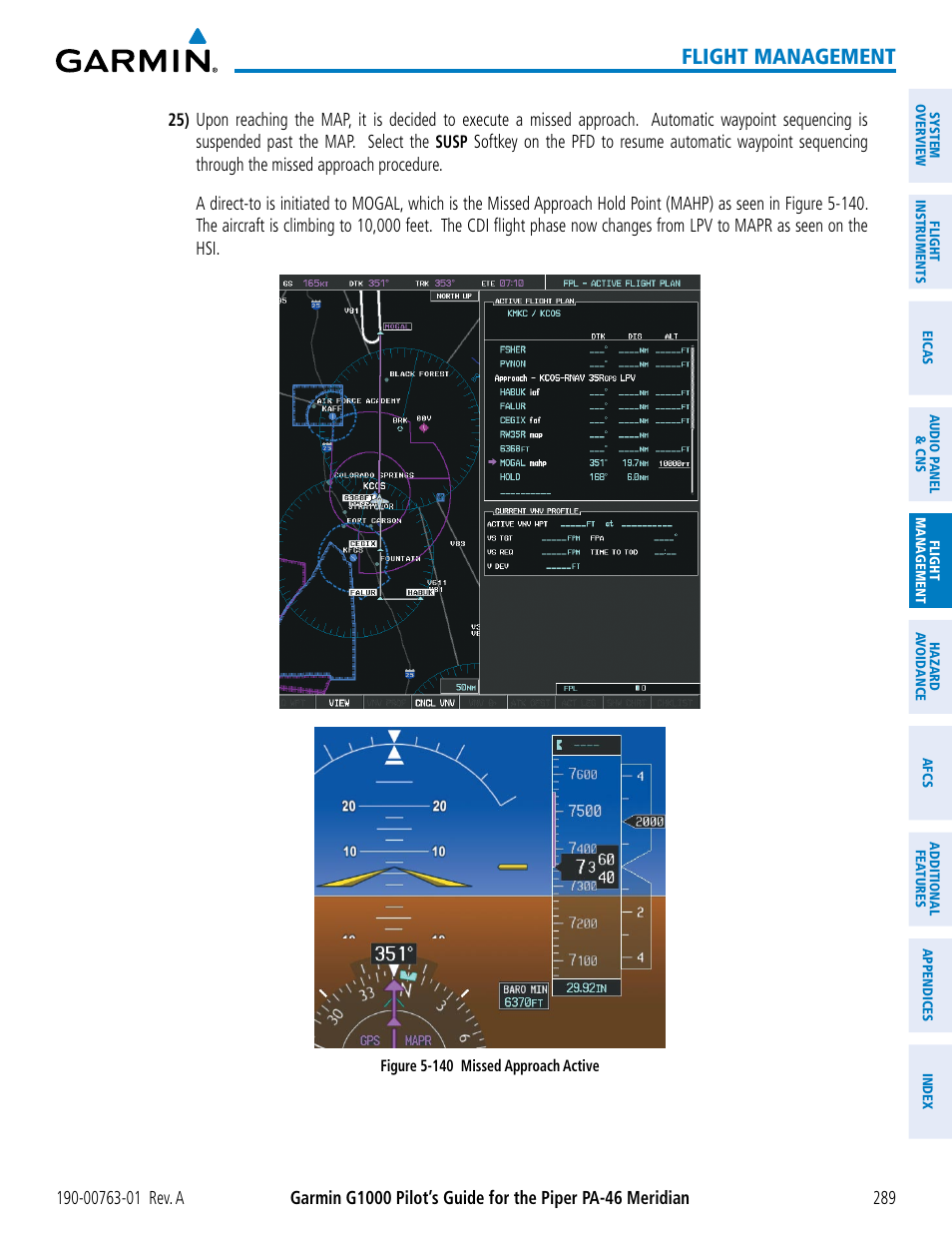 Flight management | Garmin G1000 Piper PA-46 Meridian User Manual | Page 303 / 572