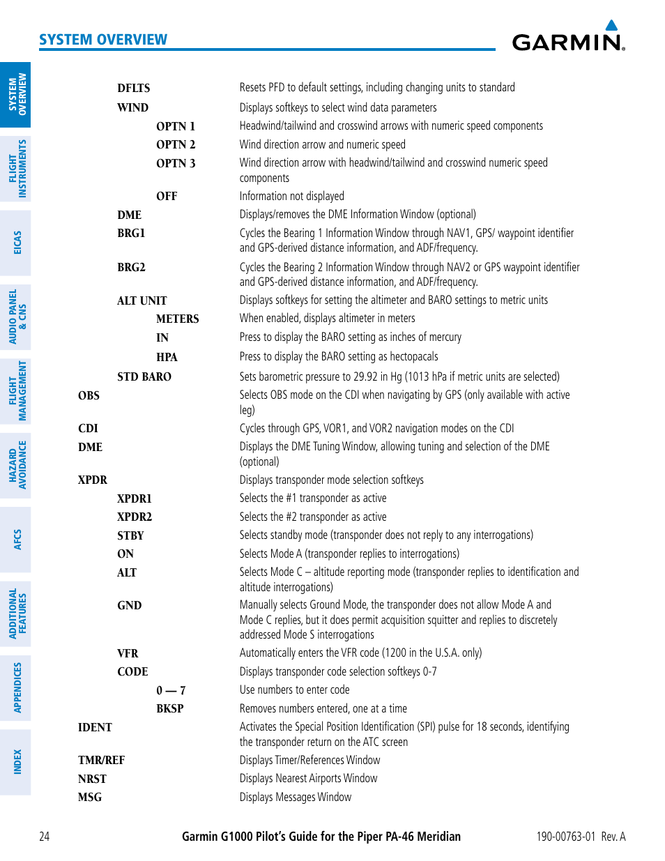 System overview | Garmin G1000 Piper PA-46 Meridian User Manual | Page 38 / 572