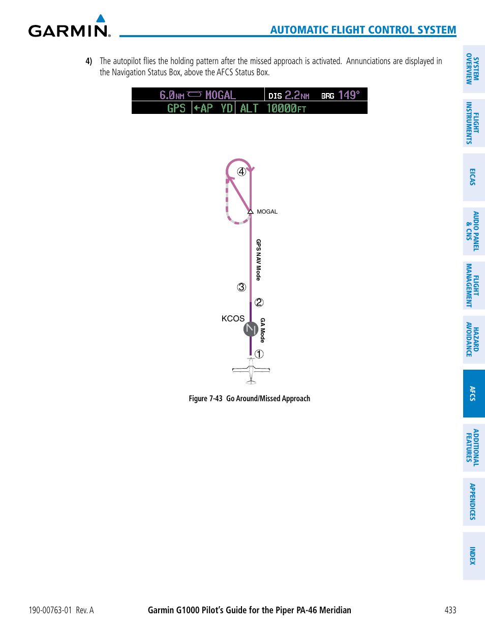 Automatic flight control system | Garmin G1000 Piper PA-46 Meridian User Manual | Page 447 / 572
