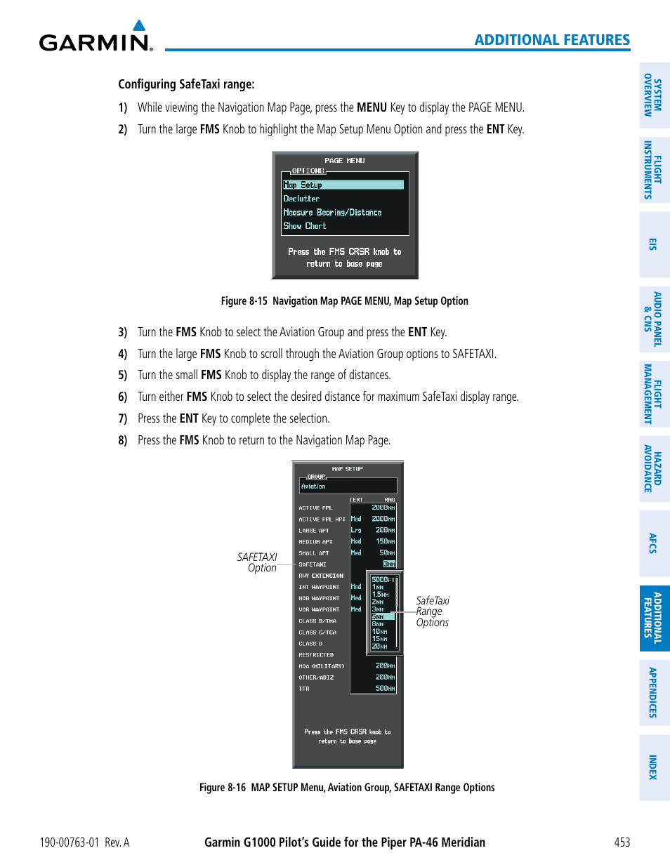 Additional features | Garmin G1000 Piper PA-46 Meridian User Manual | Page 467 / 572