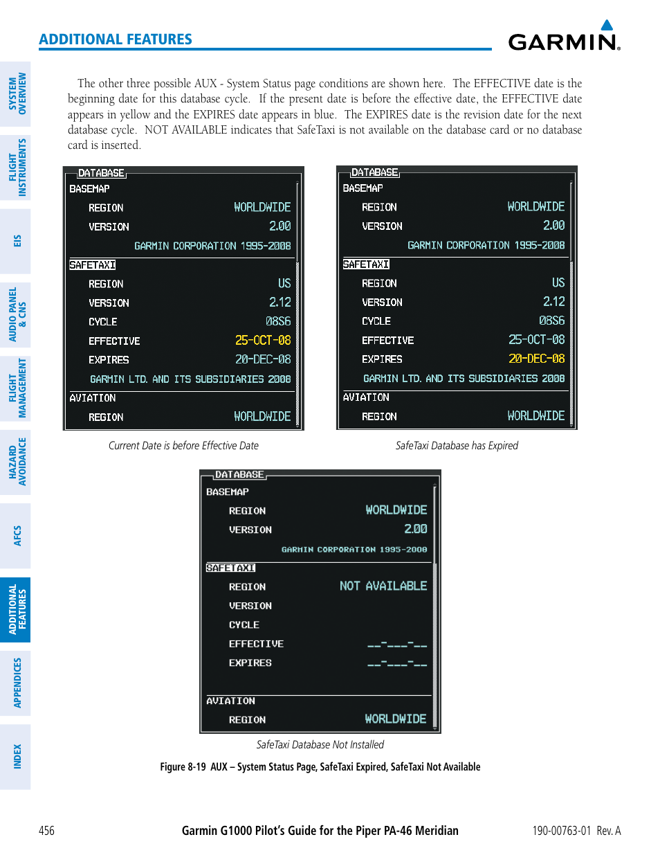 Additional features | Garmin G1000 Piper PA-46 Meridian User Manual | Page 470 / 572
