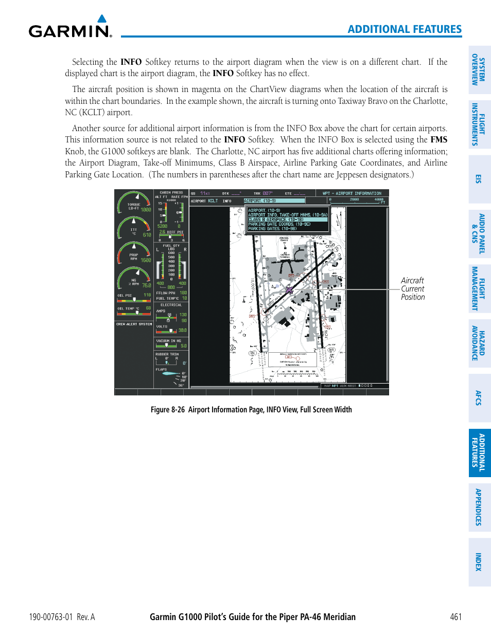 Additional features | Garmin G1000 Piper PA-46 Meridian User Manual | Page 475 / 572