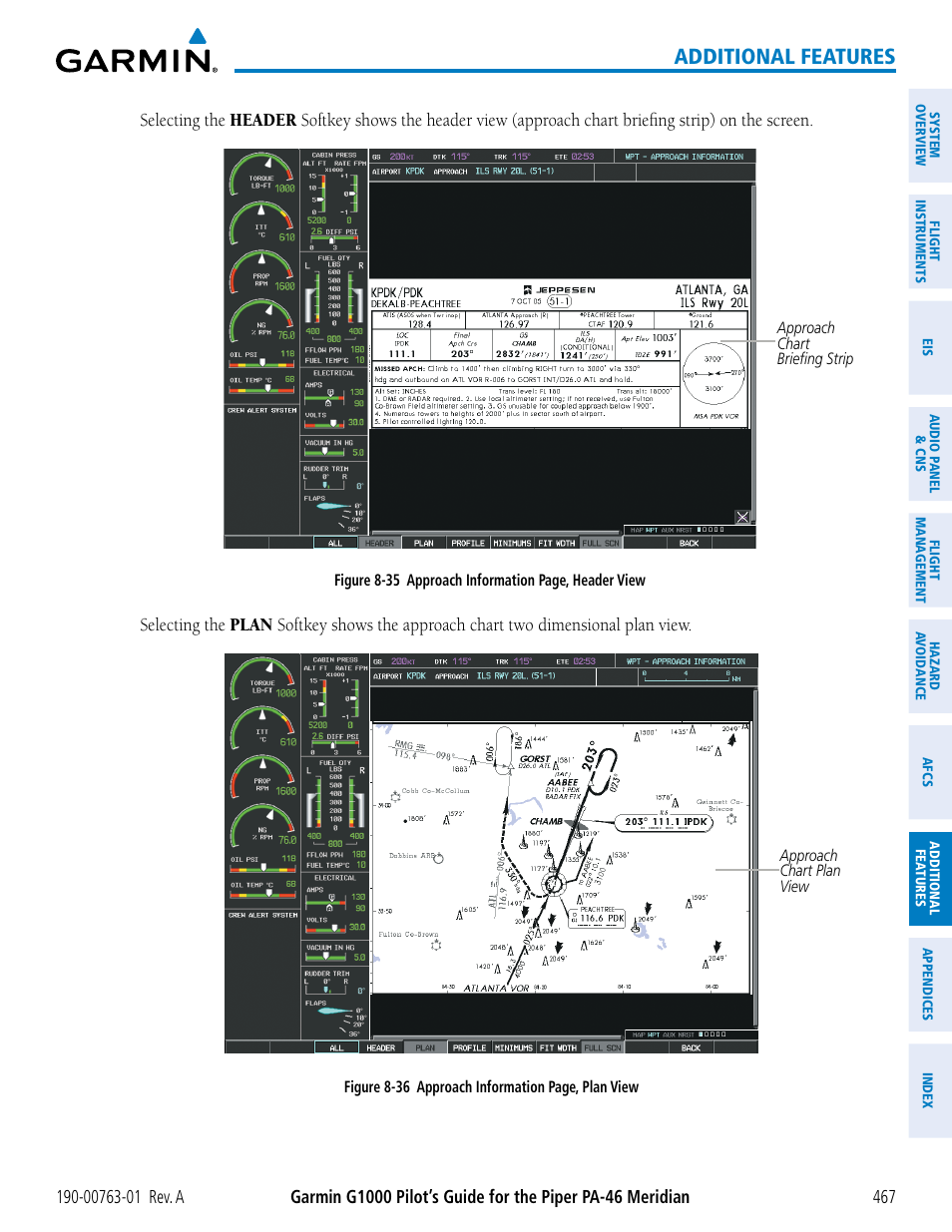 Additional features | Garmin G1000 Piper PA-46 Meridian User Manual | Page 481 / 572