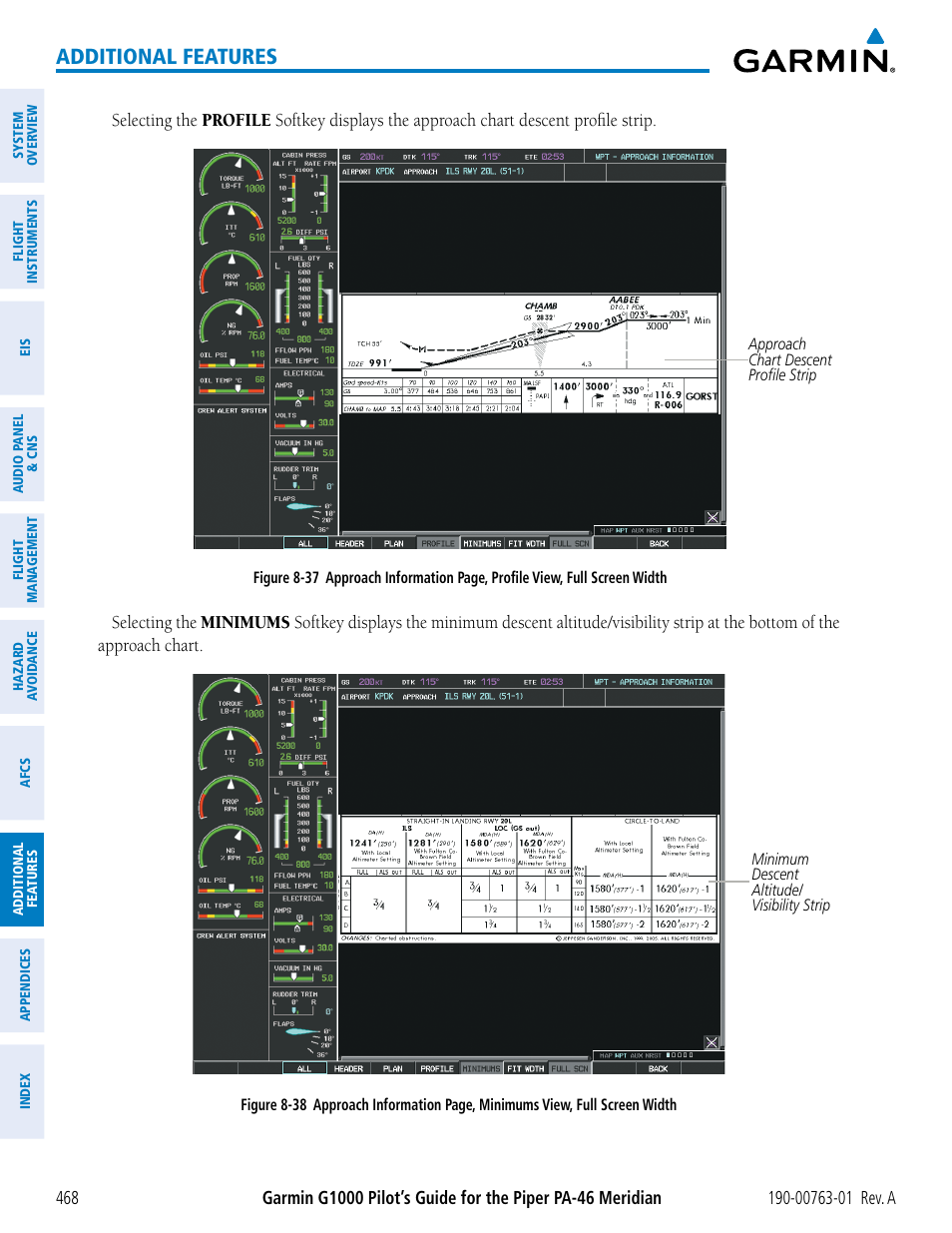 Additional features | Garmin G1000 Piper PA-46 Meridian User Manual | Page 482 / 572