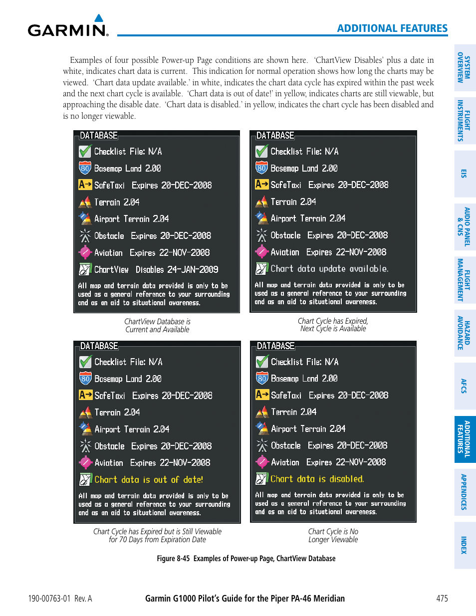 Additional features | Garmin G1000 Piper PA-46 Meridian User Manual | Page 489 / 572