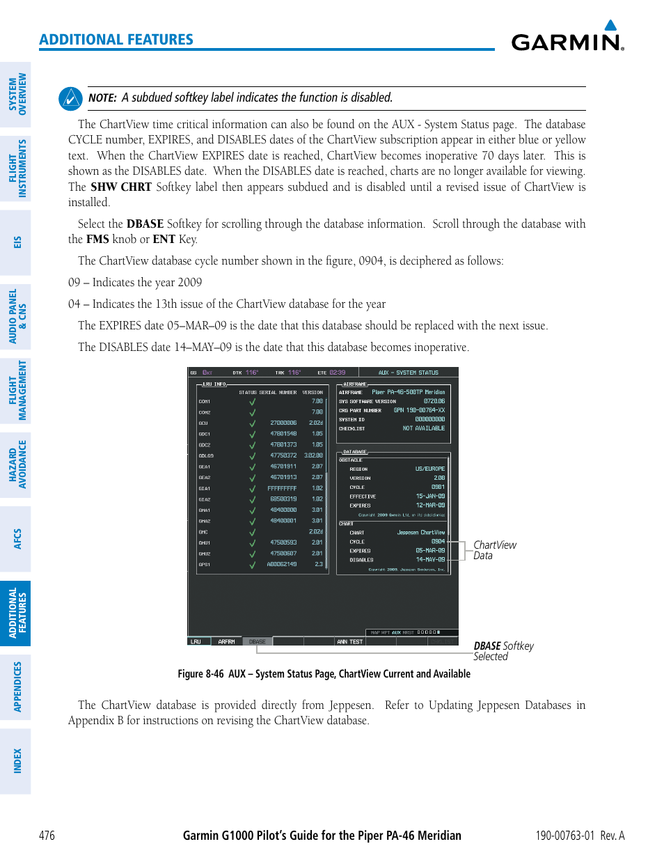 Additional features | Garmin G1000 Piper PA-46 Meridian User Manual | Page 490 / 572