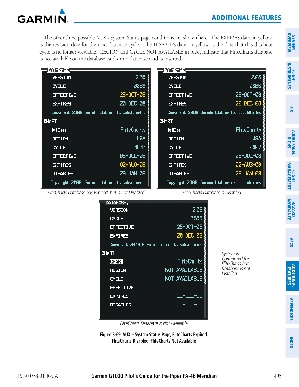 Additional features | Garmin G1000 Piper PA-46 Meridian User Manual | Page 509 / 572
