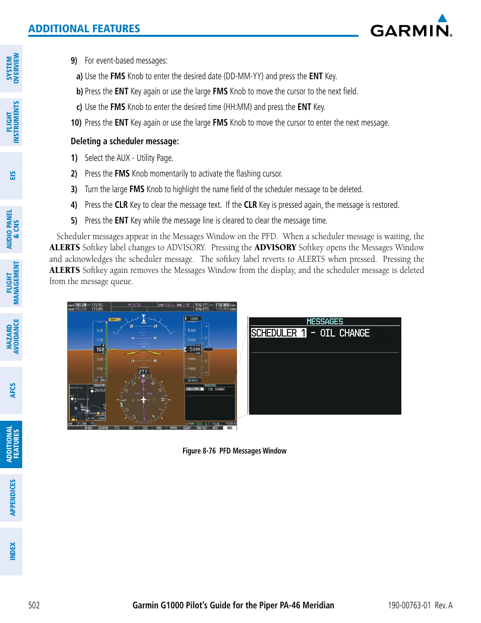 Additional features | Garmin G1000 Piper PA-46 Meridian User Manual | Page 516 / 572
