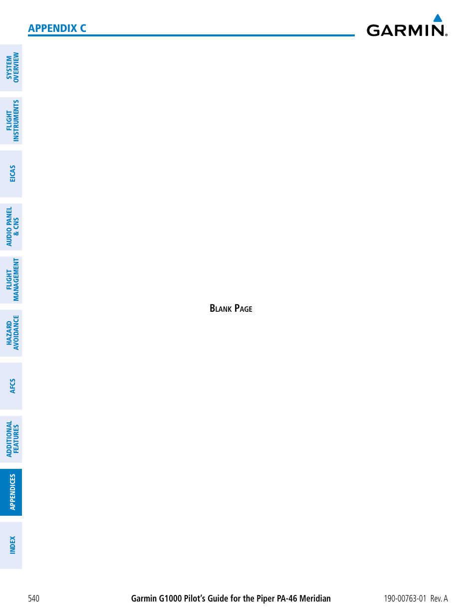 Appendix c b | Garmin G1000 Piper PA-46 Meridian User Manual | Page 554 / 572