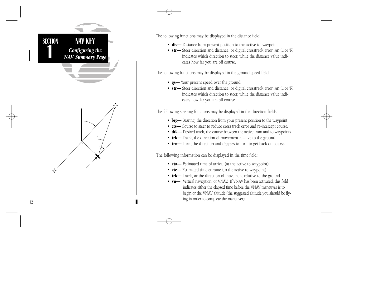 Nav key | Garmin GPS 150XL User Manual | Page 22 / 112