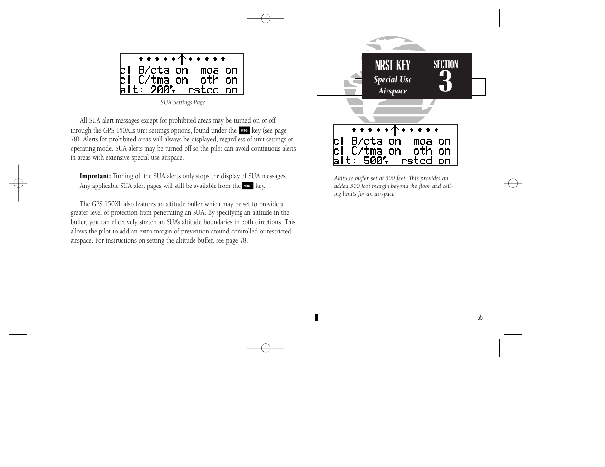 Nrst key | Garmin GPS 150XL User Manual | Page 65 / 112