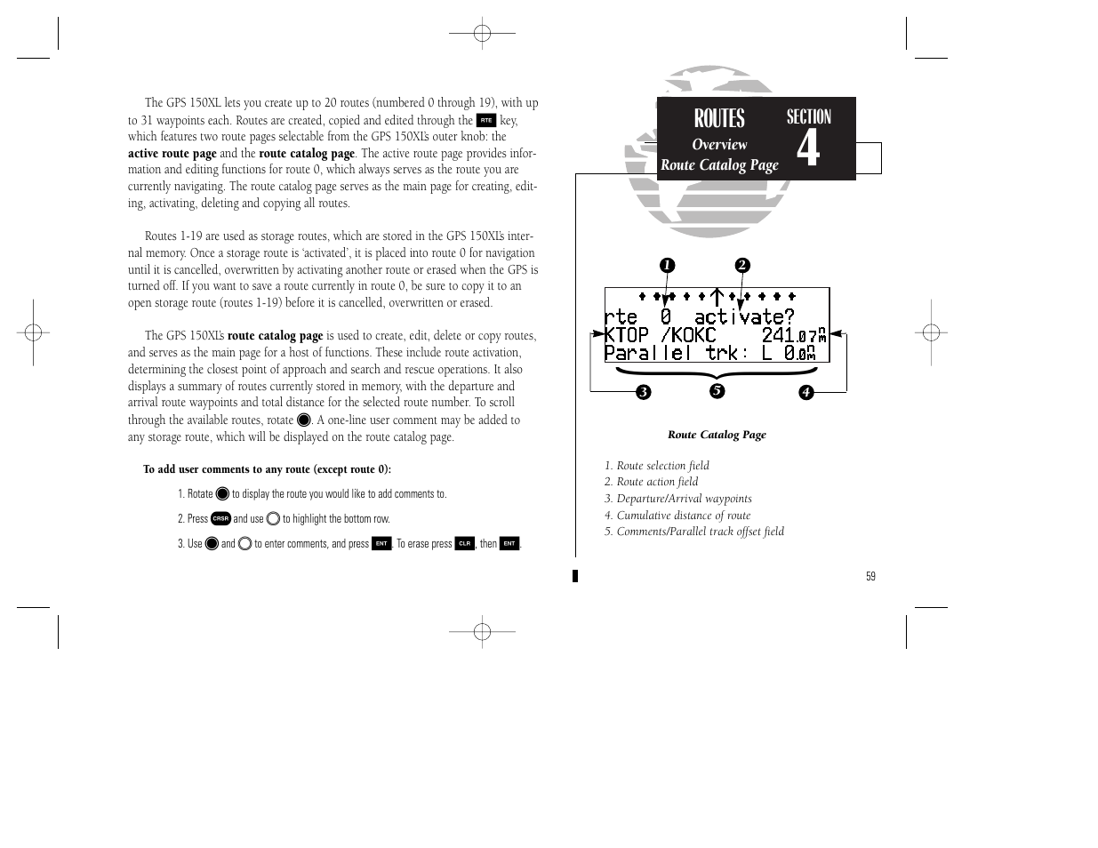 Routes | Garmin GPS 150XL User Manual | Page 69 / 112