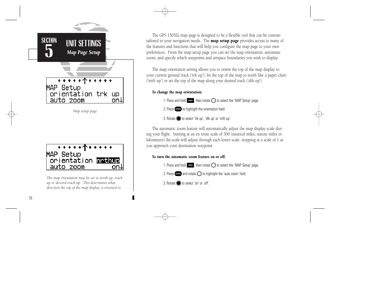 Unit settings | Garmin GPS 150XL User Manual | Page 80 / 112