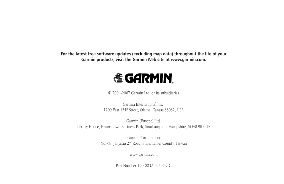 Garmin GPSMAP 178C Sounder User Manual | Page 134 / 134