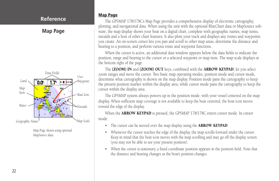 Reference map page | Garmin GPSMAP 178C Sounder User Manual | Page 32 / 134
