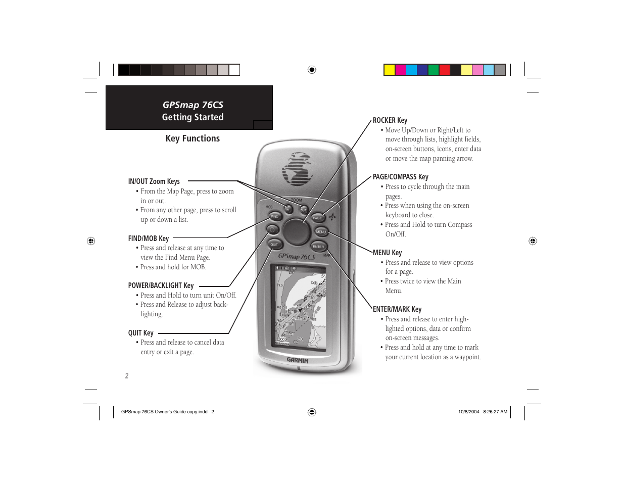 Garmin GPSMAP 76CS User Manual | Page 12 / 110