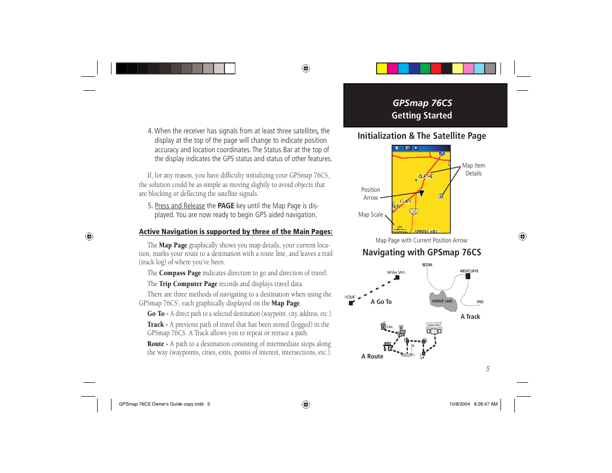 Garmin GPSMAP 76CS User Manual | Page 15 / 110