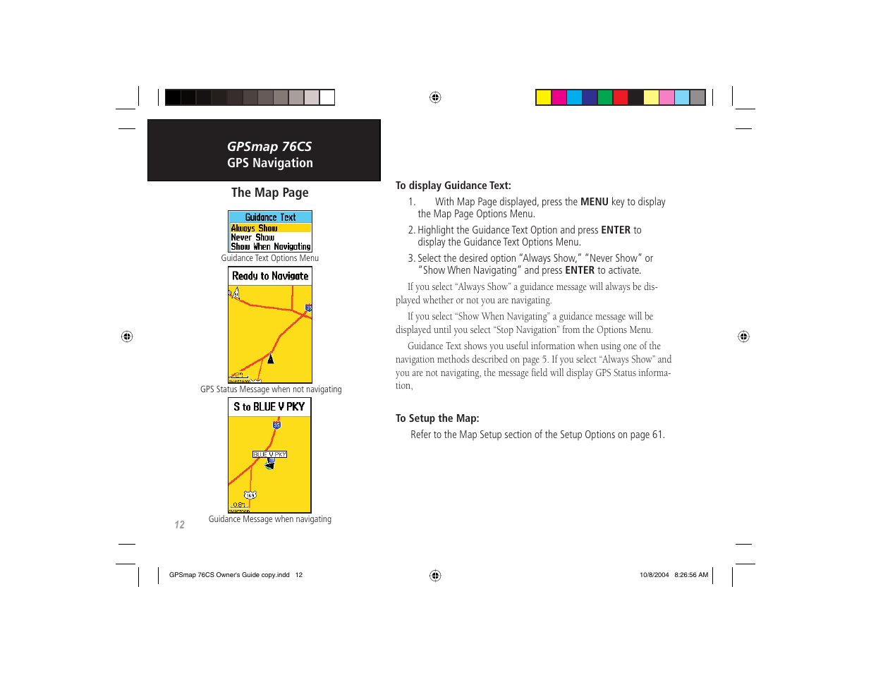 Garmin GPSMAP 76CS User Manual | Page 22 / 110