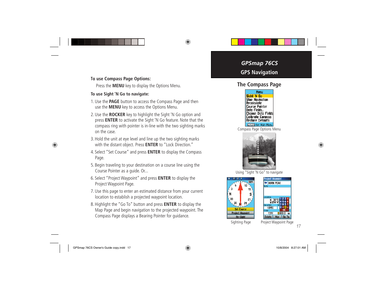 Garmin GPSMAP 76CS User Manual | Page 27 / 110