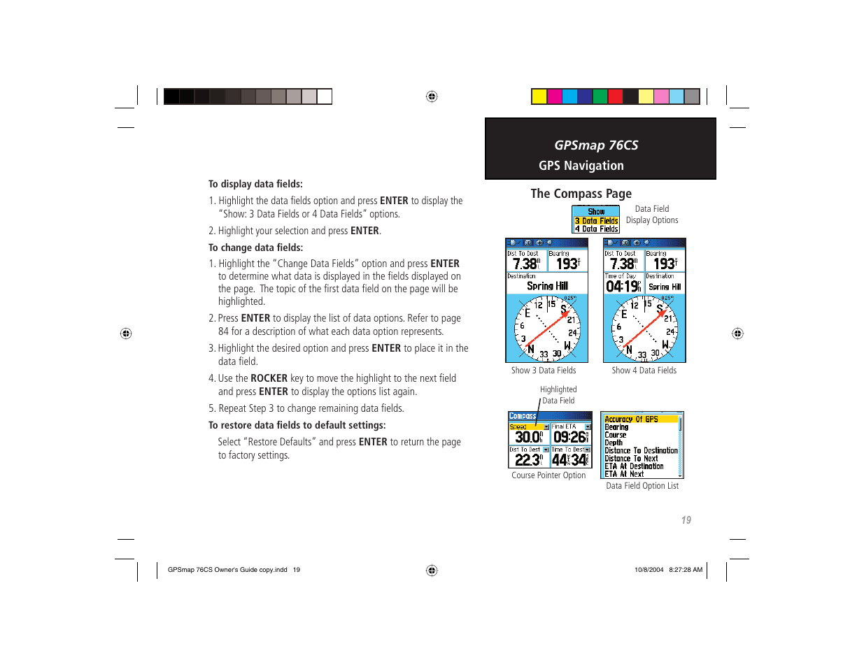 Garmin GPSMAP 76CS User Manual | Page 29 / 110