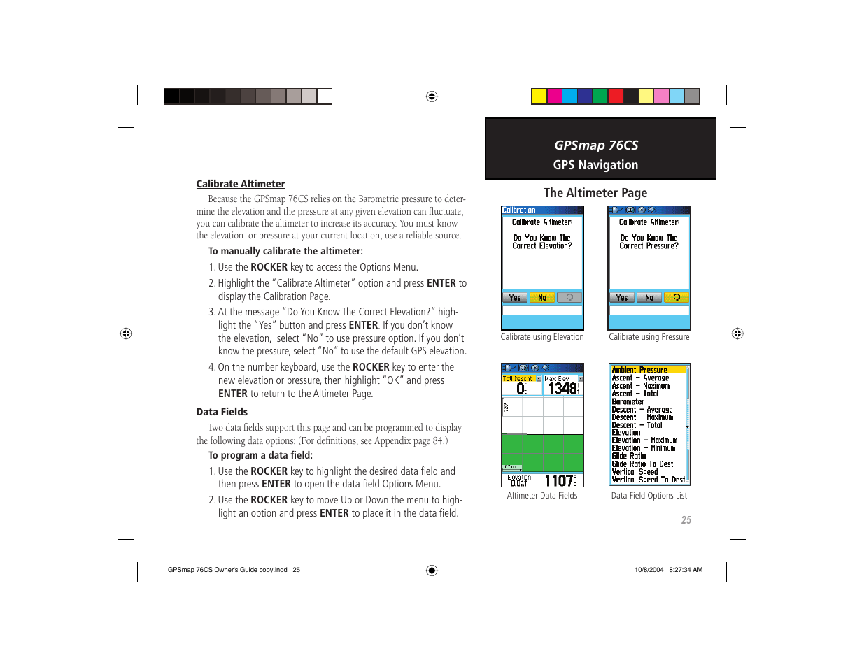 Garmin GPSMAP 76CS User Manual | Page 35 / 110