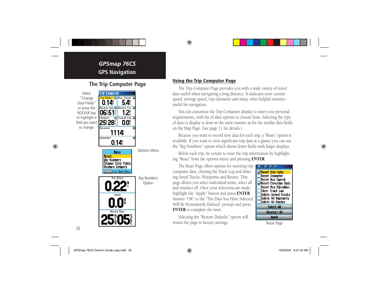 Garmin GPSMAP 76CS User Manual | Page 36 / 110