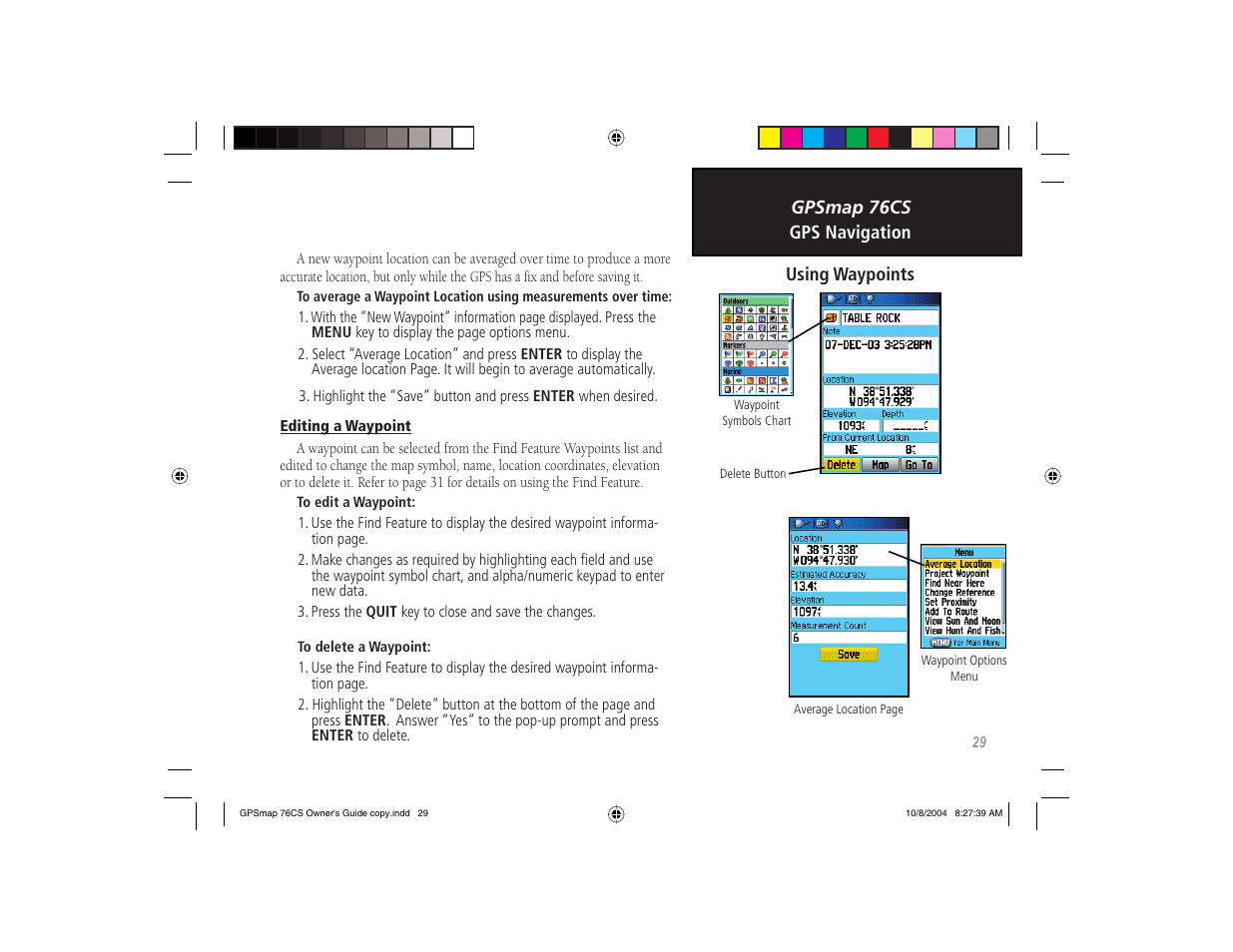 Garmin GPSMAP 76CS User Manual | Page 39 / 110