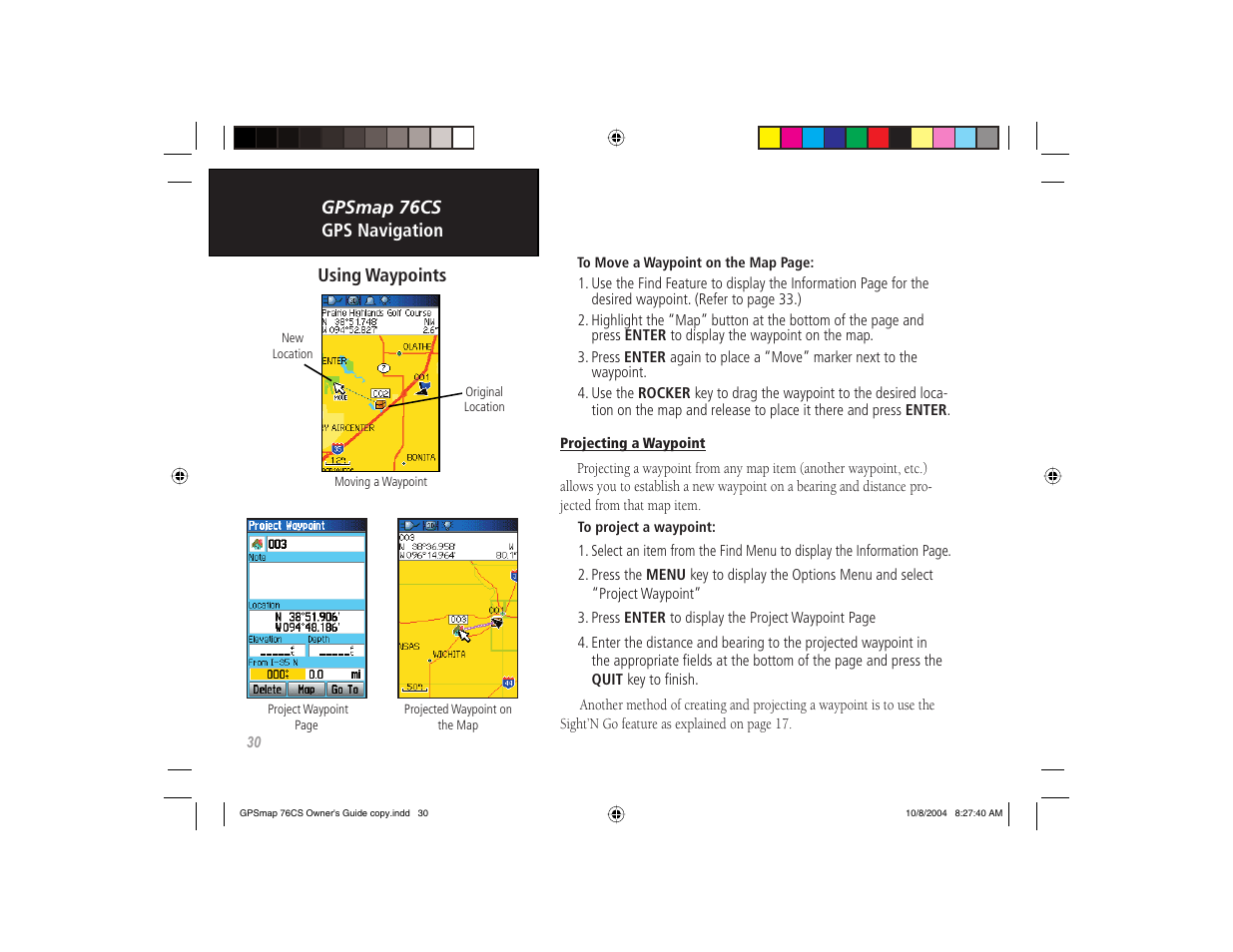 Garmin GPSMAP 76CS User Manual | Page 40 / 110