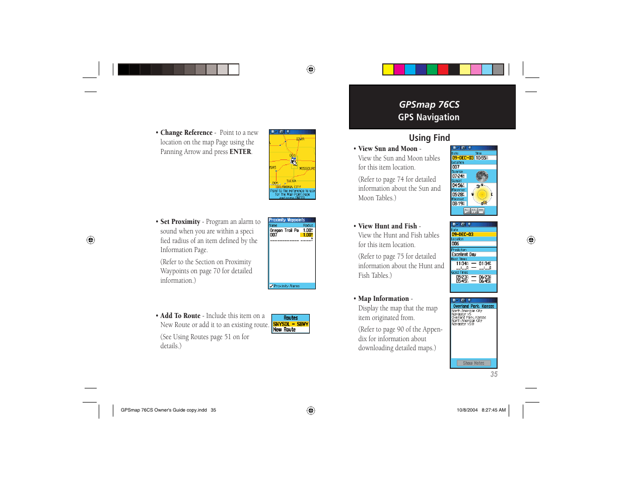 Garmin GPSMAP 76CS User Manual | Page 45 / 110