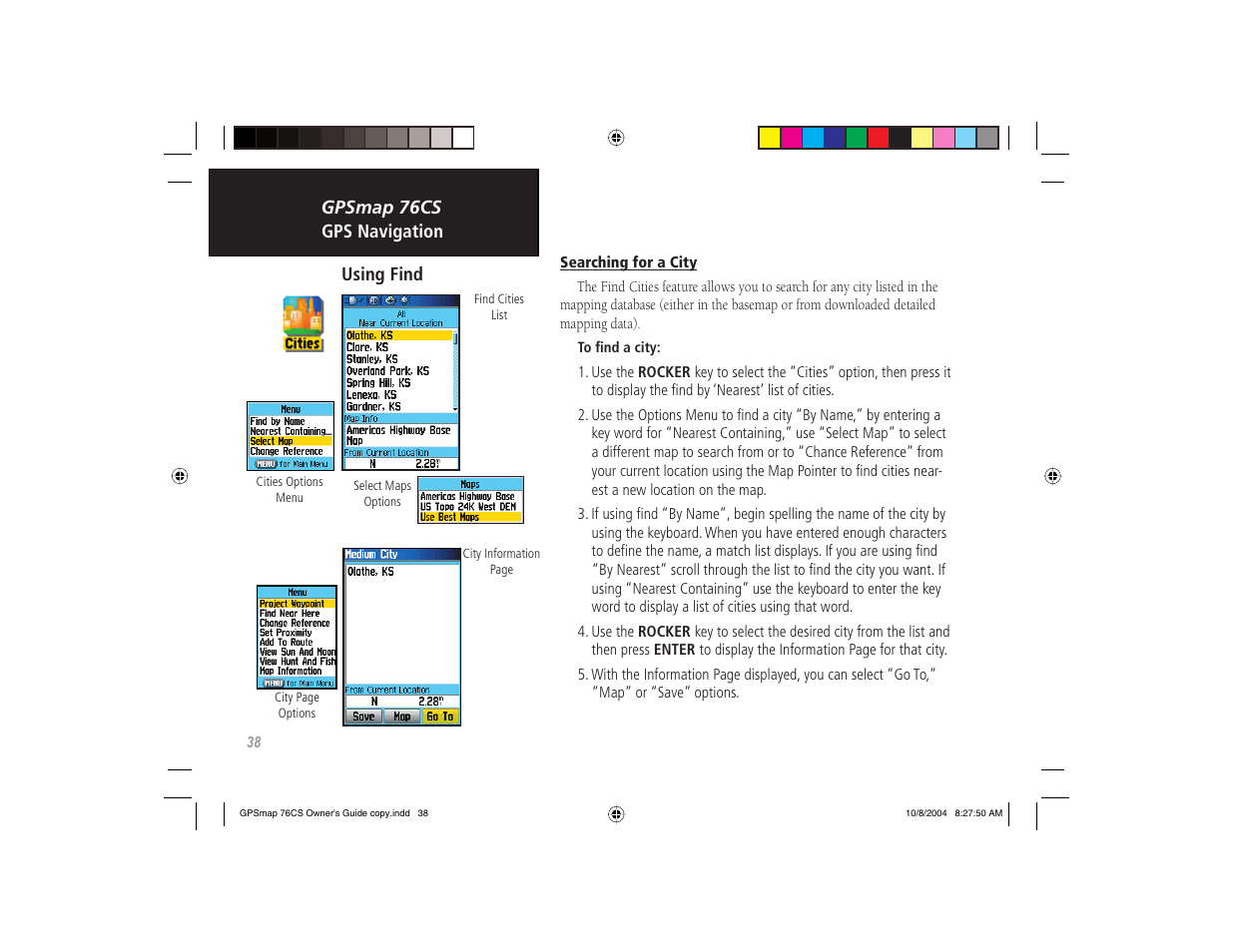 Garmin GPSMAP 76CS User Manual | Page 48 / 110