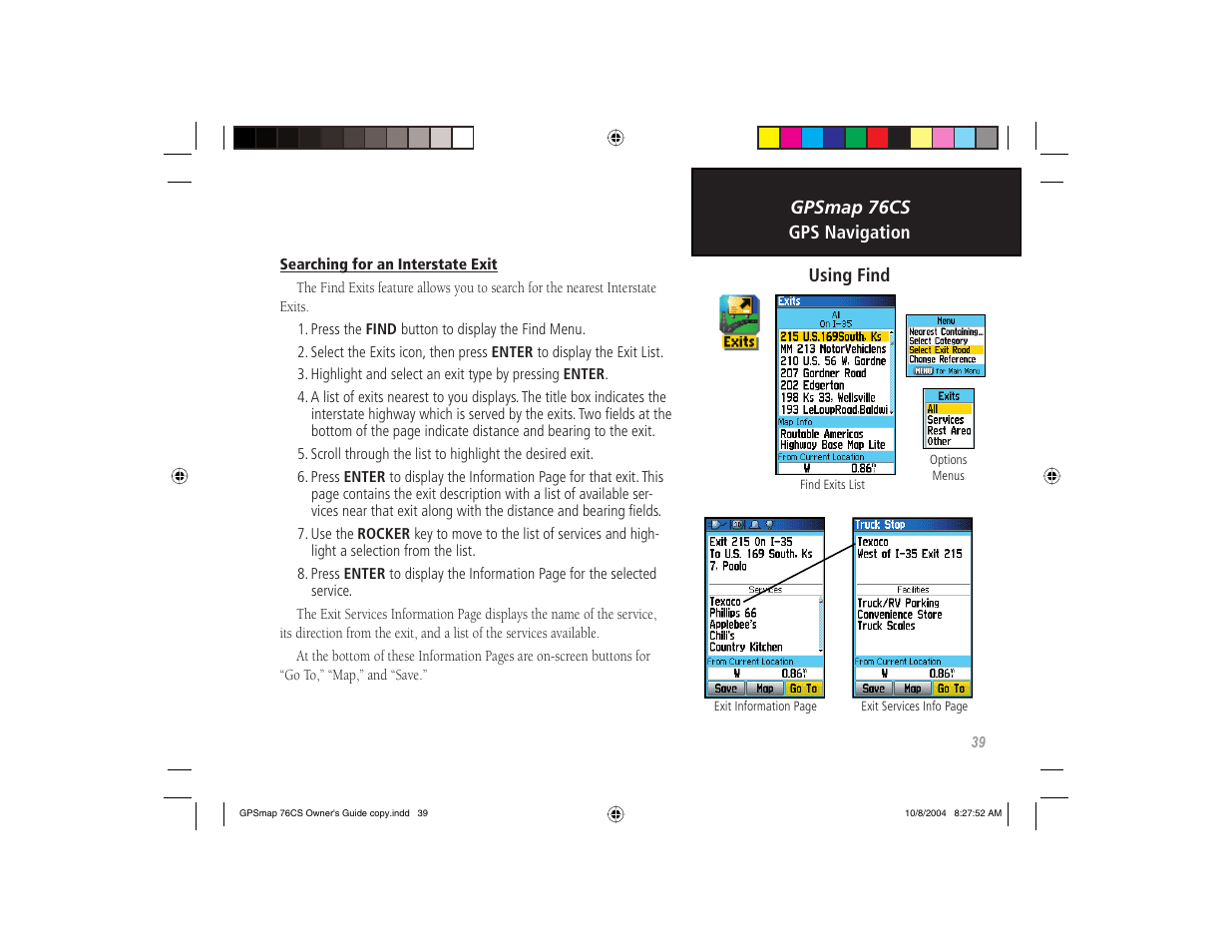 Garmin GPSMAP 76CS User Manual | Page 49 / 110