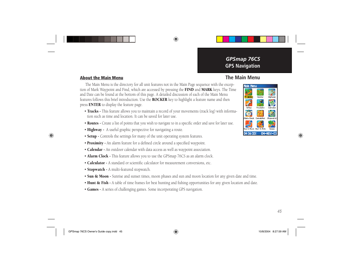 Garmin GPSMAP 76CS User Manual | Page 55 / 110