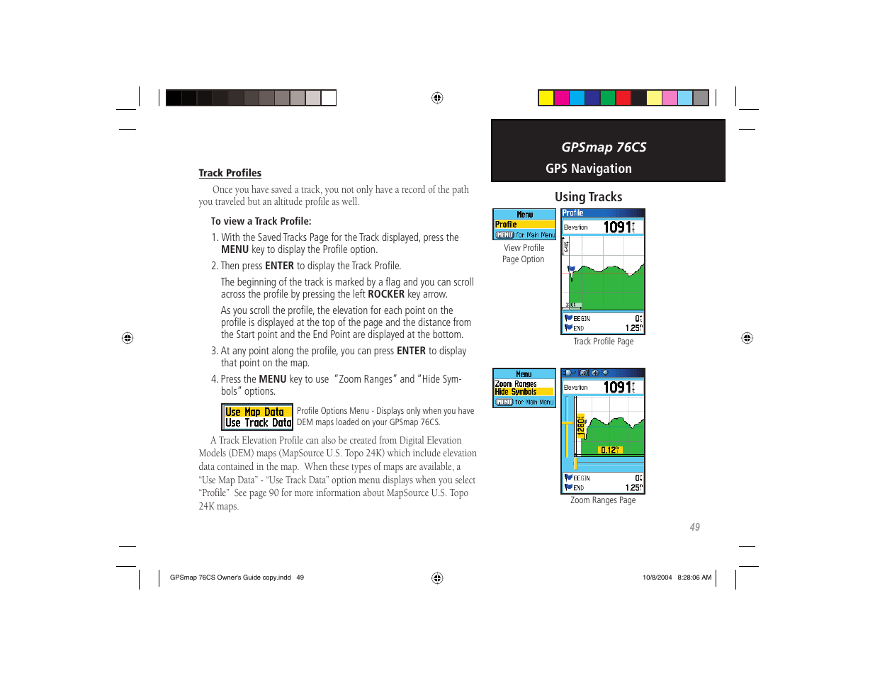 Garmin GPSMAP 76CS User Manual | Page 59 / 110