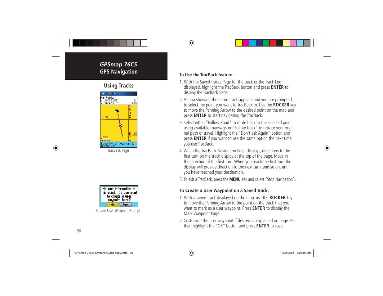 Garmin GPSMAP 76CS User Manual | Page 60 / 110