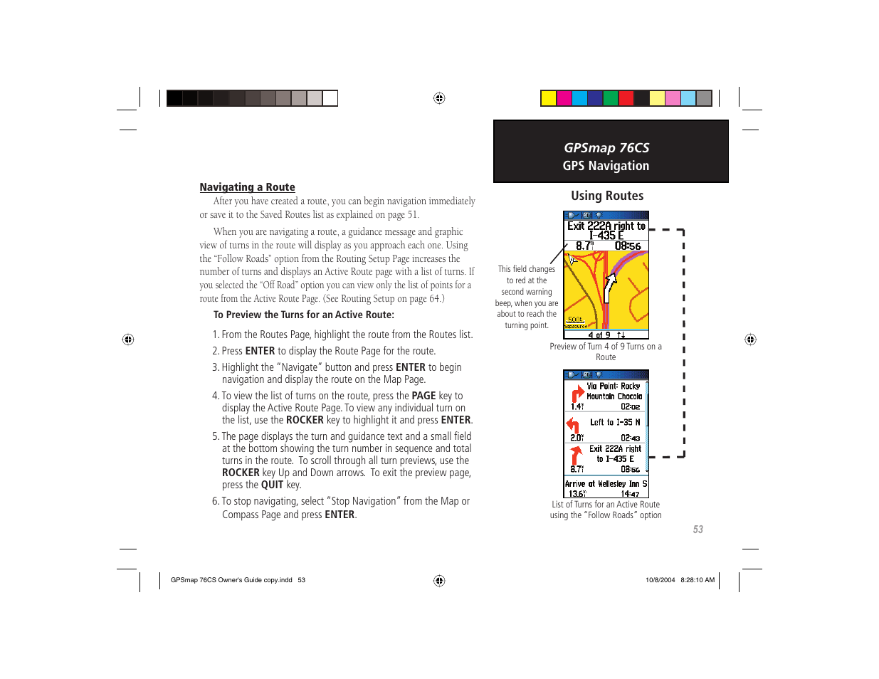 Garmin GPSMAP 76CS User Manual | Page 63 / 110