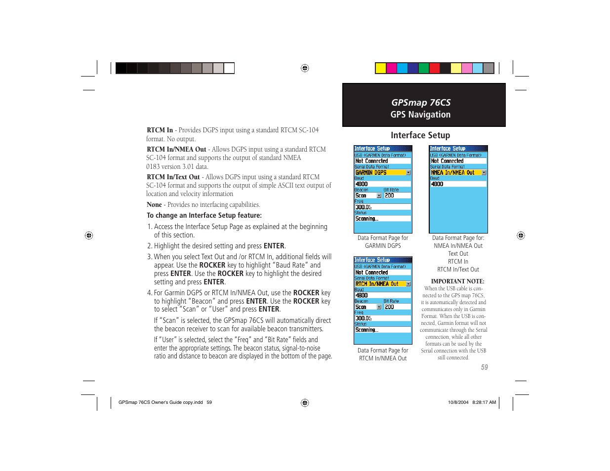 Garmin GPSMAP 76CS User Manual | Page 69 / 110