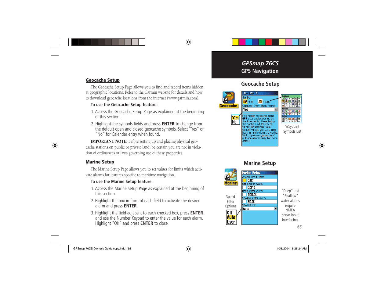 Garmin GPSMAP 76CS User Manual | Page 75 / 110