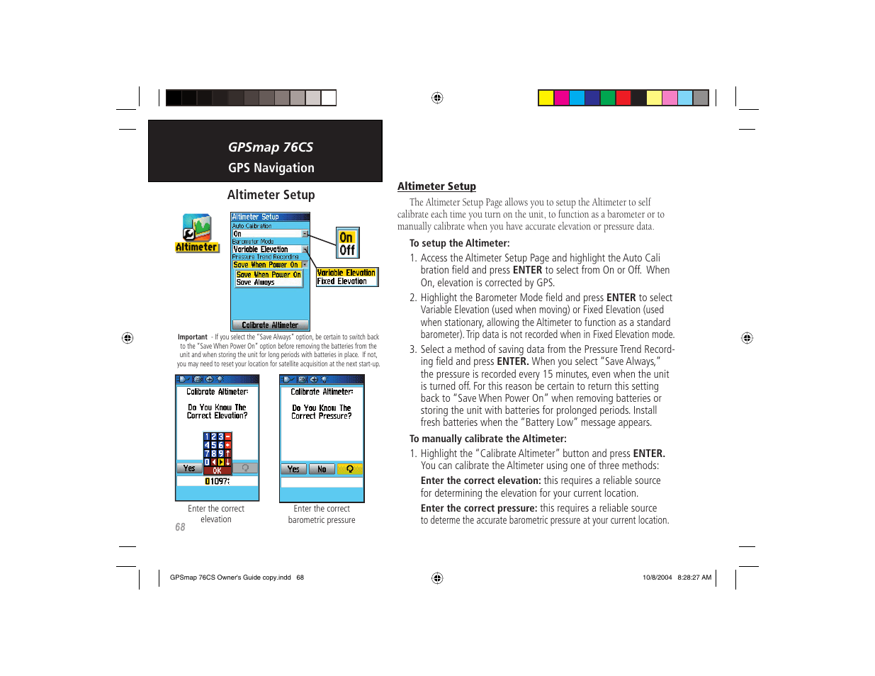 Garmin GPSMAP 76CS User Manual | Page 78 / 110